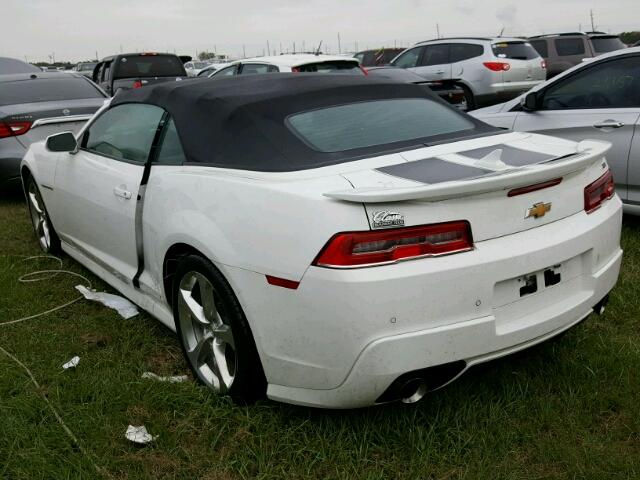 2G1FF3D34F9237869 - 2015 CHEVROLET CAMARO WHITE photo 3