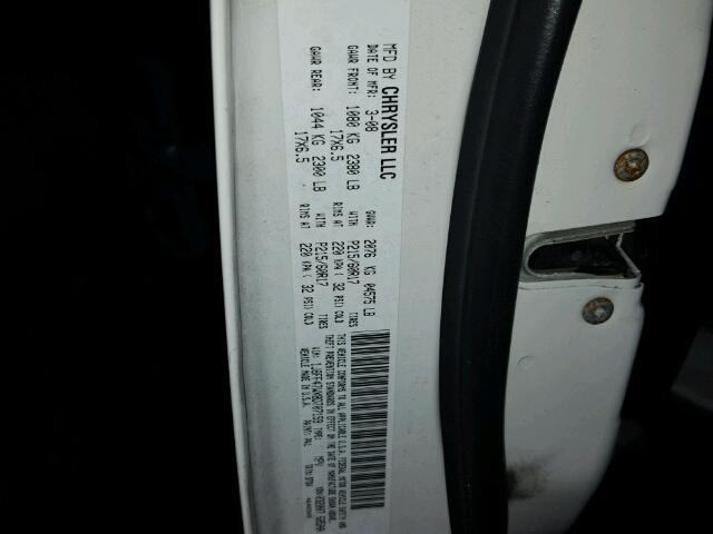 1J8FF47WX8D707159 - 2008 JEEP COMPASS SP 白色 照片 10