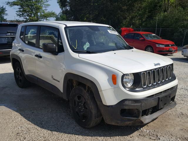 ZACCJAAB8HPG07219 - 2017 JEEP RENEGADE S WHITE photo 1