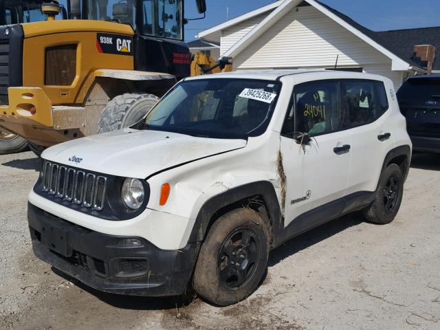 ZACCJAAB8HPG07219 - 2017 JEEP RENEGADE S WHITE photo 2