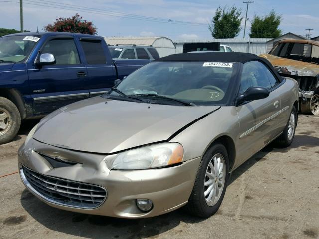 1C3EL55T83N554587 - 2003 CHRYSLER SEBRING LX GOLD photo 2