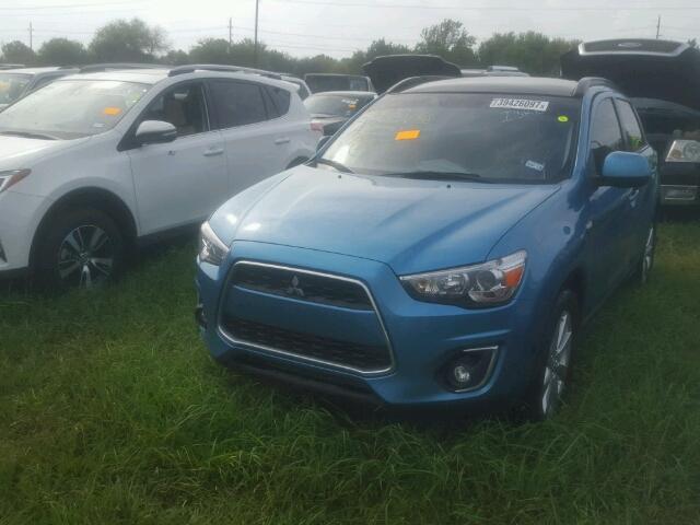 4A4AP4AU6DE003687 - 2013 MITSUBISHI OUTLANDER BLUE photo 2