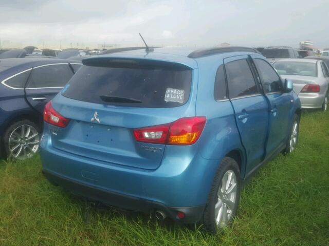 4A4AP4AU6DE003687 - 2013 MITSUBISHI OUTLANDER BLUE photo 4