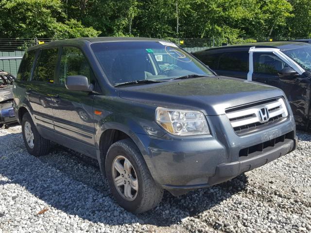 2HKYF18186H505932 - 2006 HONDA PILOT LX GRAY photo 1