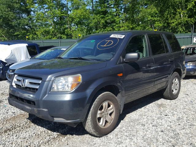 2HKYF18186H505932 - 2006 HONDA PILOT LX GRAY photo 2