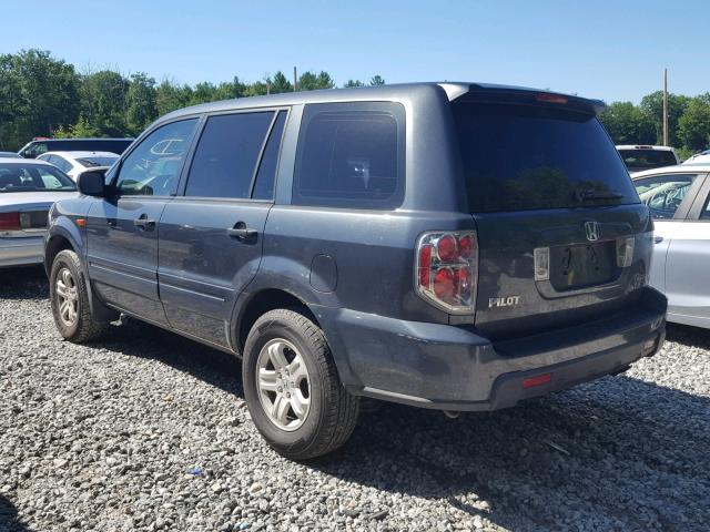 2HKYF18186H505932 - 2006 HONDA PILOT LX GRAY photo 3