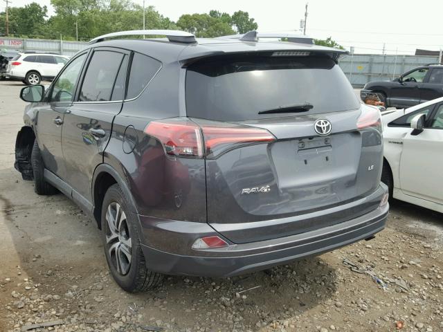 2T3ZFREV6GW259774 - 2016 TOYOTA RAV4 LE GRAY photo 3