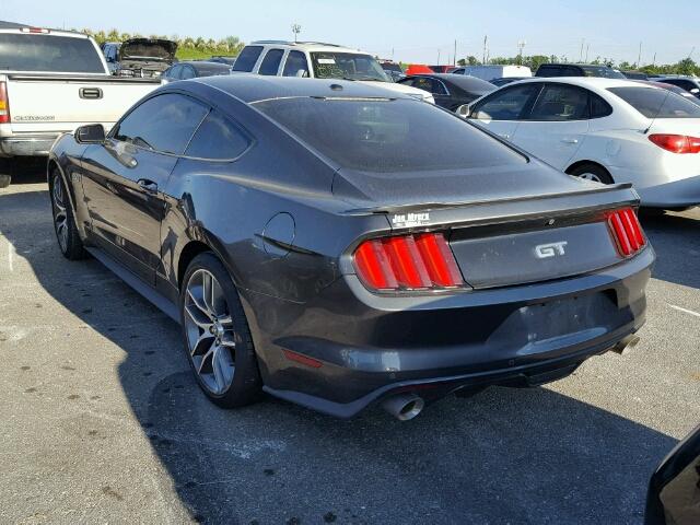 1FA6P8CF2H5235105 - 2017 FORD MUSTANG GT SILVER photo 3