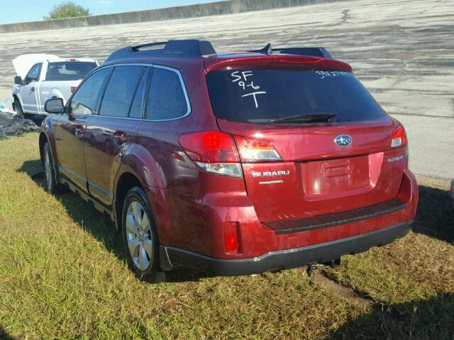 4S4BRCKC8C3256523 - 2012 SUBARU OUTBACK 2. MAROON photo 3