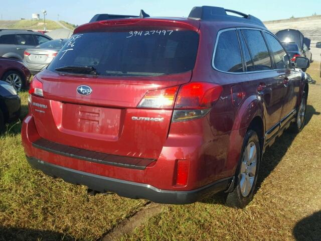 4S4BRCKC8C3256523 - 2012 SUBARU OUTBACK 2. MAROON photo 4