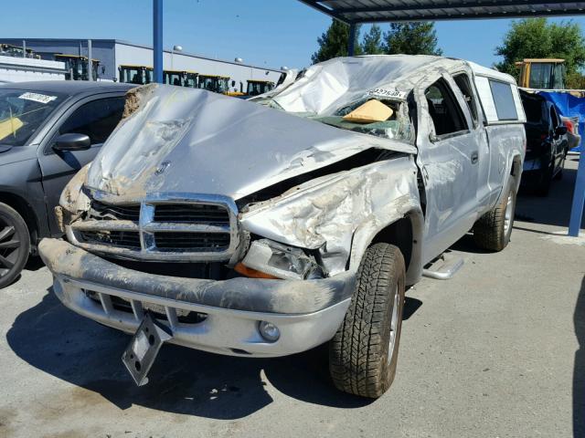 1D7HG32N04S507537 - 2004 DODGE DAKOTA SPO SILVER photo 2