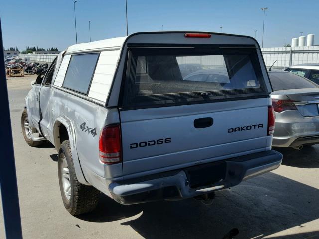 1D7HG32N04S507537 - 2004 DODGE DAKOTA SPO SILVER photo 3