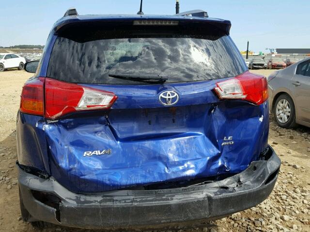 2T3BFREV6EW191989 - 2014 TOYOTA RAV4 LE BLUE photo 9