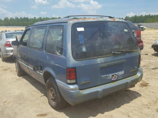 2B4GH2534PR254023 - 1993 DODGE CARAVAN BLUE photo 3