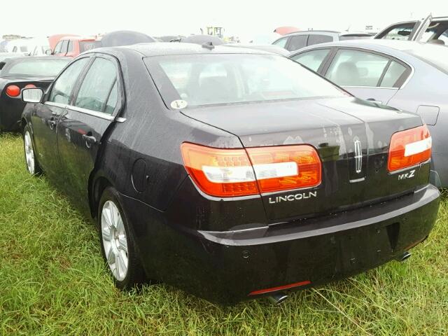 3LNHM26T28R648452 - 2008 LINCOLN MKZ BLACK photo 3