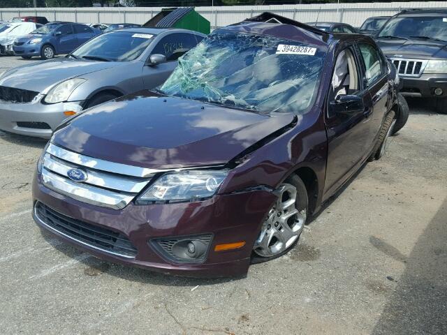 3FAHP0HA2BR255642 - 2011 FORD FUSION SE PURPLE photo 2