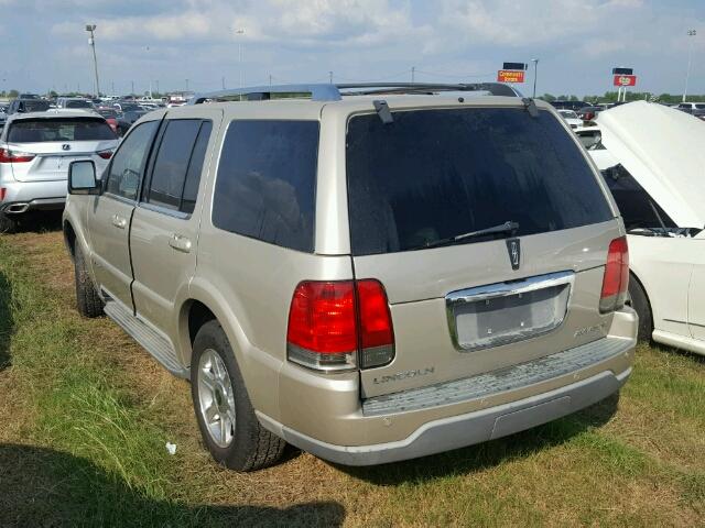 5LMEU68H25ZJ27111 - 2005 LINCOLN AVIATOR GOLD photo 3
