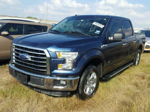 1FTEW1CP1GKF16644 - 2016 FORD F150 SUPER BLUE photo 2