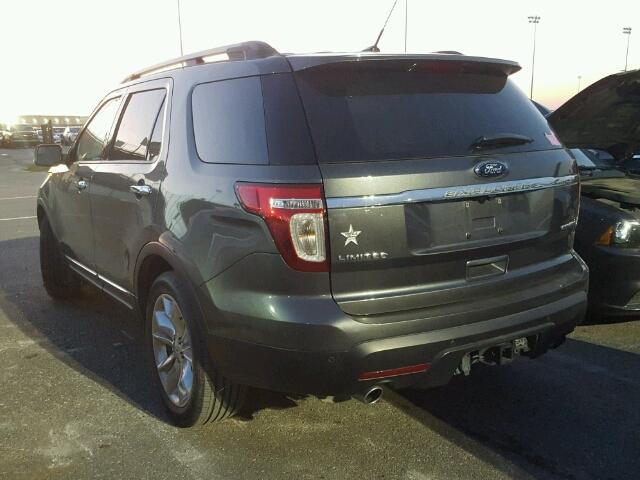 1FM5K7F84FGC62315 - 2015 FORD EXPLORER GRAY photo 3