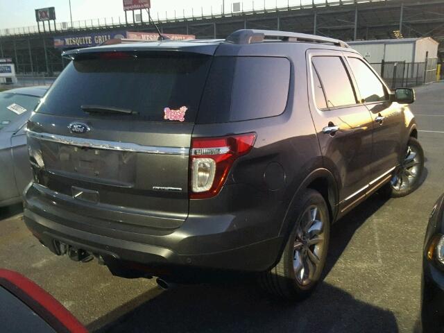 1FM5K7F84FGC62315 - 2015 FORD EXPLORER GRAY photo 4