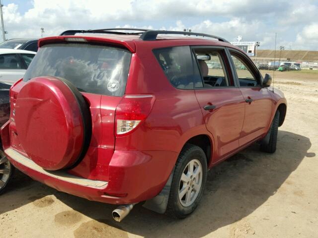 JTMZD33V875076163 - 2007 TOYOTA RAV4 RED photo 4