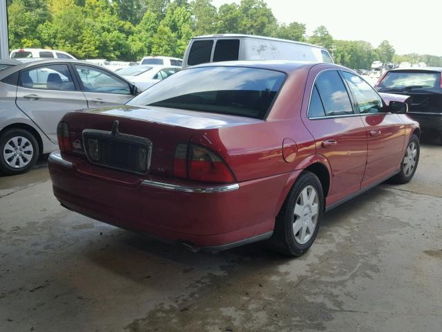 1LNHM86SX4Y675890 - 2004 LINCOLN LS 红色 照片 4