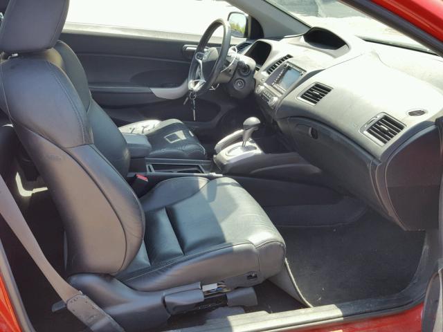 2HGFG12978H552370 - 2008 HONDA CIVIC EXL წითელი ფოტო 5
