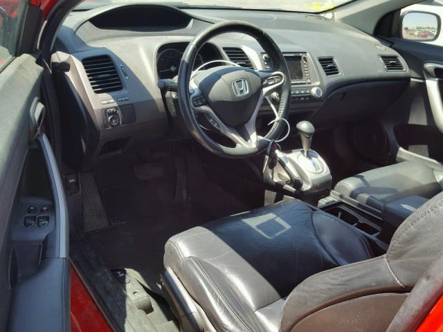 2HGFG12978H552370 - 2008 HONDA CIVIC EXL წითელი ფოტო 9
