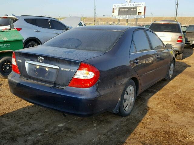 4T1BE32K53U253897 - 2003 TOYOTA CAMRY LE BLUE photo 4