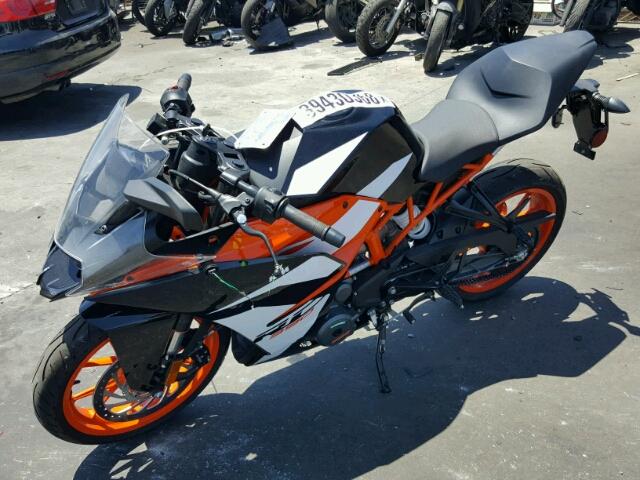 MD2JYJ405HC283173 - 2017 KTM 390 DUKE ORANGE photo 2