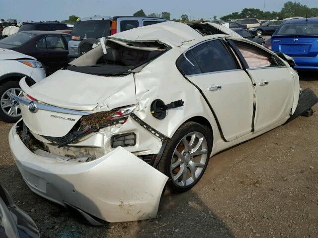 2G4GV5GV6C9214673 - 2012 BUICK REGAL WHITE photo 4