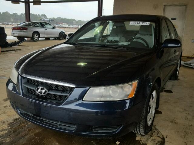 5NPET46C37H246530 - 2007 HYUNDAI SONATA GLS BLUE photo 2