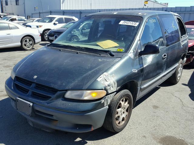 2B4GP25RXYR748637 - 2000 DODGE CARAVAN GREEN photo 2