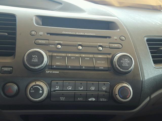 2HGFG12999H511210 - 2009 HONDA CIVIC EXL 黑色 照片 9