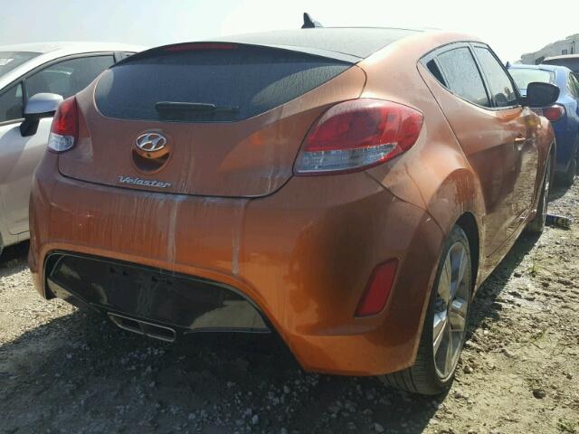 KMHTC6AD7GU279020 - 2016 HYUNDAI VELOSTER B ORANGE photo 4