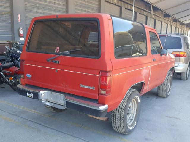 1FMCU12T6HUA49881 - 1987 FORD BRONCO II RED photo 4