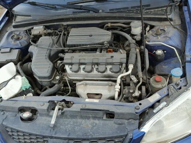 1HGEM22524L036826 - 2004 HONDA CIVIC BLUE photo 7