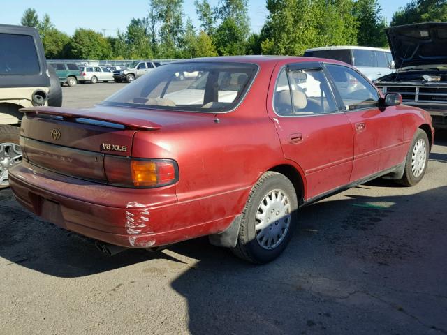 4T1VK13E5PU057466 - 1993 TOYOTA CAMRY XLE RED photo 4