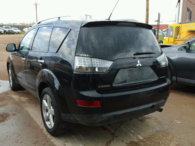 JA4MT41X87Z007337 - 2007 MITSUBISHI OUTLANDER BLACK photo 3