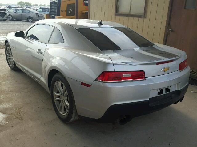 2G1FB1E30F9144023 - 2015 CHEVROLET CAMARO LS SILVER photo 3