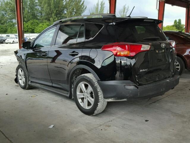 2T3WFREV2DW068366 - 2013 TOYOTA RAV4 XLE BLACK photo 3