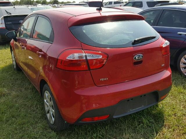 KNADM5A34D6226277 - 2013 KIA RIO LX RED photo 3