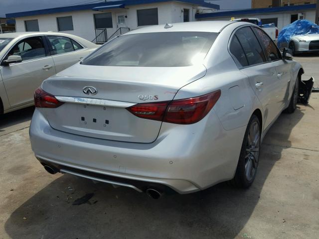 JN1FV7AP9JM461517 - 2018 INFINITI Q50 RED SP SILVER photo 4