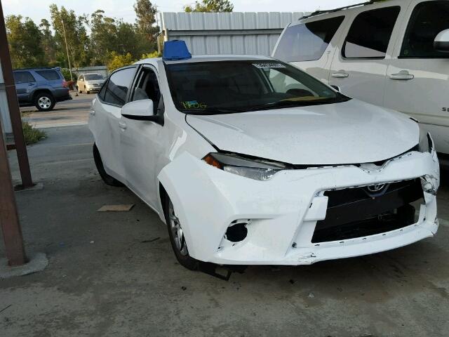 5YFBURHE9EP153636 - 2014 TOYOTA COROLLA WHITE photo 1