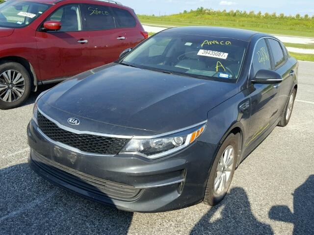 5XXGT4L38GG085567 - 2016 KIA OPTIMA LX CHARCOAL photo 2