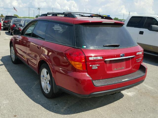 4S4BP67C554393108 - 2005 SUBARU LEGACY OUT RED photo 3