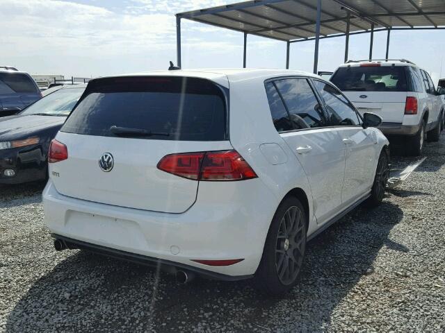 3VW5T7AU1FM003256 - 2015 VOLKSWAGEN GTI WHITE photo 4