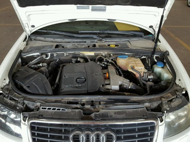 WAUAC48H06K009045 - 2006 AUDI A4 1.8 CAB WHITE photo 7