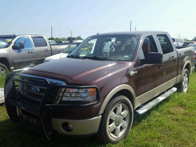 1FTPW12V98KB37935 - 2008 FORD F150 BROWN photo 2