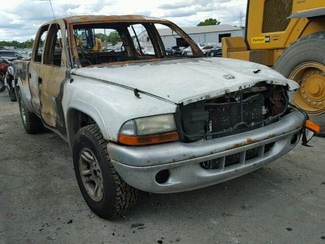 1D7HL48N34S509632 - 2004 DODGE DAKOTA WHITE photo 1